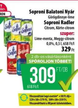 Coop Soproni Balatoni Nyár ajánlat