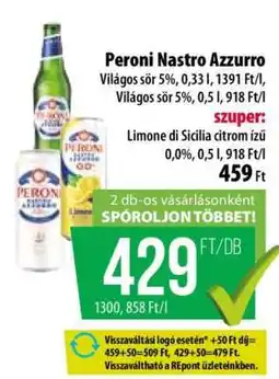 Coop Peroni Nastro Azzurro ajánlat