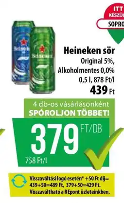 Coop Heineken sör ajánlat