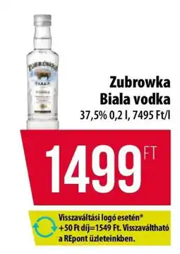 Coop ZUBROWKA Biala vodka ajánlat