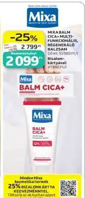 Auchan MIXA BALM CICA+ MULTIFUNKCIONÁLIS, REGENERÁLÓ BALZSAM ajánlat