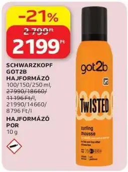 Auchan SCHWARZKOPF GOT2B HAJFORMÁZÓ ajánlat
