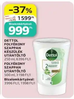 Auchan Dettol Folyékony Szappan Készülék Utántöltő ajánlat