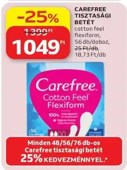 Auchan CAREFREE Tisztasági betét ajánlat