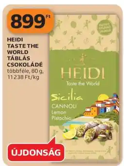 Auchan HEIDI TASTE THE WORLD TÁBLÁS CSOKOLÁDÉ ajánlat