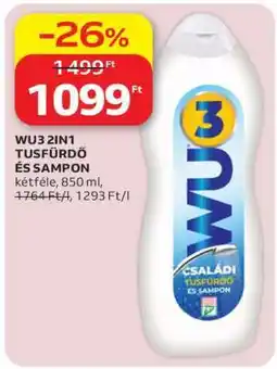 Auchan WU3 2IN1 TUSFÜRDŐ ÉS SAMPON ajánlat
