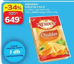 Auchan Président szeletelt sajt ajánlat