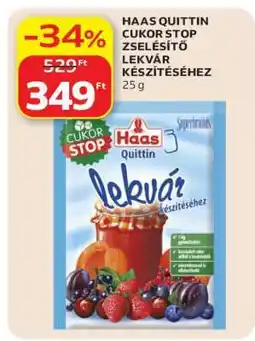 Auchan HAAS QUITTIN CUKOR STOP ZSELÉSÍTŐ LEKVÁR KÉSZÍTÉSÉHEZ ajánlat