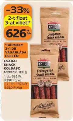 Auchan CSABAI SNACK KOLBÁSZ ajánlat