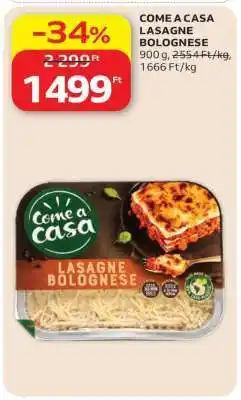 Auchan Come a Casa Lasagne Bolognese ajánlat