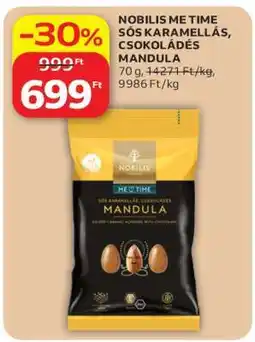 Auchan Nobilis Me Time Sós Karamellás, Csokoládés Mandula ajánlat