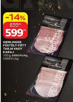 Auchan Gierlinger Füstölt-Főtt Tarja vagy Karaj ajánlat