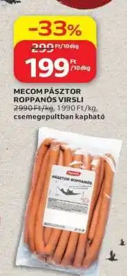 Auchan Mecom Pásztor roppanós virsli ajánlat