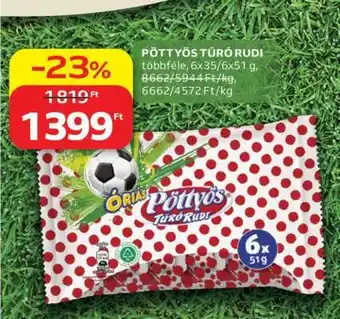 Auchan PÖTTYÖS Túró Rudi ajánlat