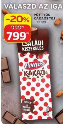 Auchan PÖTTYÖS Kakaós tej ajánlat