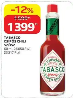 Auchan TABASCO CSÍPŐS CHILI SZÓSZ ajánlat