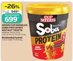 Auchan NISSIN CUP NOODLES SOBA PROTEINES INSTANT TÉSZTA ajánlat