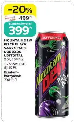 Auchan MOUNTAIN DEW PITCH BLACK VAGY SPARK DOBOZOS ÜDÍTŐITAL ajánlat