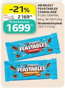 Auchan MR BEAST FEASTABLES CSOKOLÁDÉ ajánlat