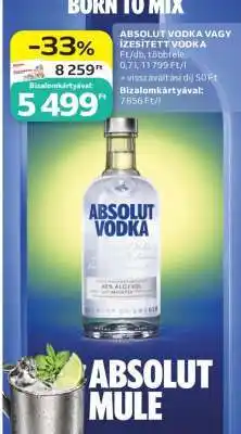 Auchan ABSOLUT VODKA VAGY ÍZESÍTETT VODKA ajánlat
