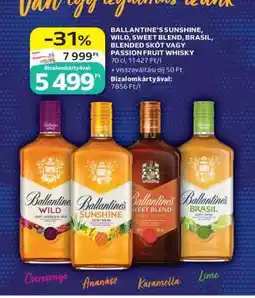 Auchan Ballantine's Sunshine, Wild, Sweet Blend, Brasil ajánlat