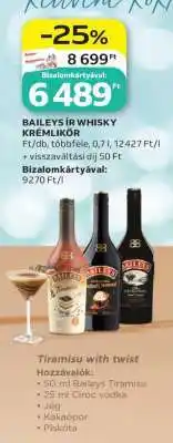Auchan BAILEYS ÍR WHISKY KRÉMLIKŐR ajánlat