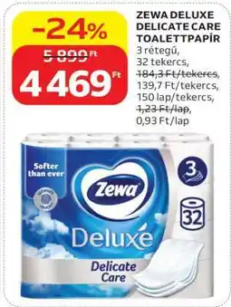 Auchan ZEWA DELUXE DELICATE CARE TOALETTPAPÍR ajánlat