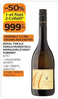 Auchan Royal Tokaji Sárga Muskotály, Hárslevelű vagy Furmint ajánlat