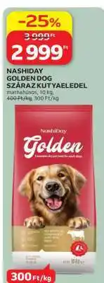Auchan Nashiday Golden Dog Száraz Kutyaeledel ajánlat