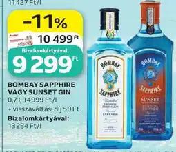 Auchan BOMBAY SAPPHIRE VAGY SUNSET GIN ajánlat