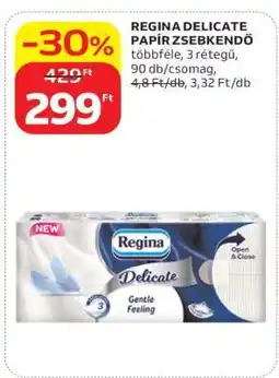 Auchan Regina Delicate papír zsebkendő ajánlat