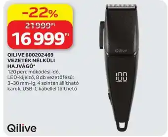 Auchan QILIVE 600202469 VEZETÉK NÉLKÜLI HAJVÁGÓ ajánlat