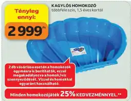 Auchan Kagylós Homokozó ajánlat