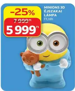 Auchan MINIONS 3D ÉJSZAKAI LÁMPA ajánlat