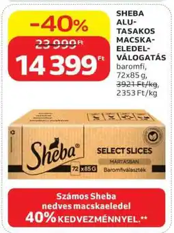 Auchan SHEBA ALUTASAKOS MACSKAELEDEL-VÁLOGATÁS ajánlat