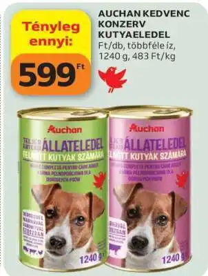 AUCHAN KEDVENC KONZERV KUTYAELEDEL