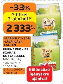 Auchan Purina Friskies Száraz Kutyaeledel ajánlat