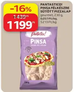 Auchan PANTASTICO! PINSA FÉLKÉSZRE SÜTÖTT PIZZALAP ajánlat