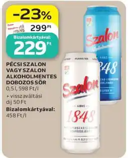 Auchan Pécsi Szalon vagy Szalon Alkoholmentes Dobozos Sör ajánlat