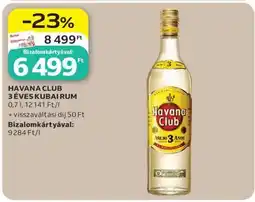 Auchan HAVANA CLUB 3 ÉVES KUBAI RUM ajánlat