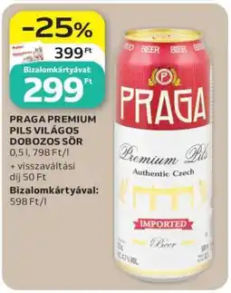Auchan PRAGA PREMIUM PILS VILÁGOS DOBOZOS SÖR ajánlat