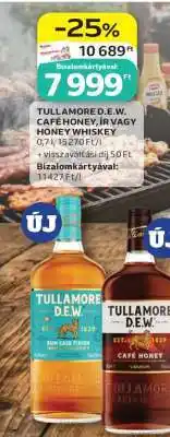 Auchan TULLAMORE D.E.W. CAFÉ HONEY, ÍR VAGY HONEY WHISKEY ajánlat