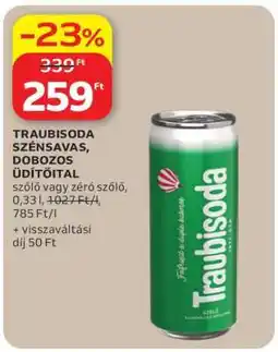 Auchan TRAUBISODA SZÉNSAVAS DOBOZOS ÜDÍTŐITAL ajánlat