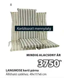 JYSK LANGMOSE KERTI PÁRNA ajánlat