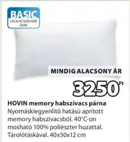 JYSK HOVIN memory habszivacs párna ajánlat