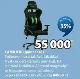 JYSK LAMBJERG gamer szék ajánlat