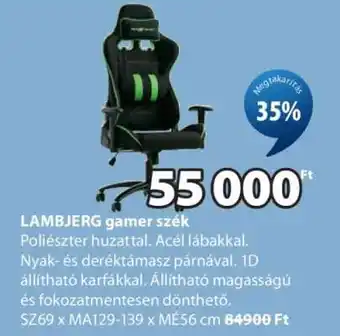 JYSK LAMBJERG gamer szék ajánlat