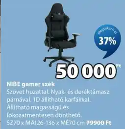 JYSK NIBE gamer szék ajánlat