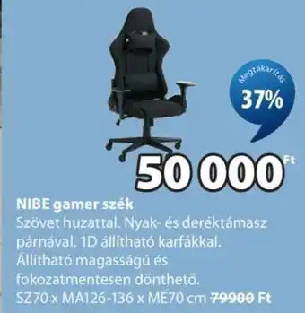 JYSK NIBE gamer szék ajánlat