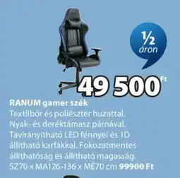 JYSK RANUM gamer szék ajánlat